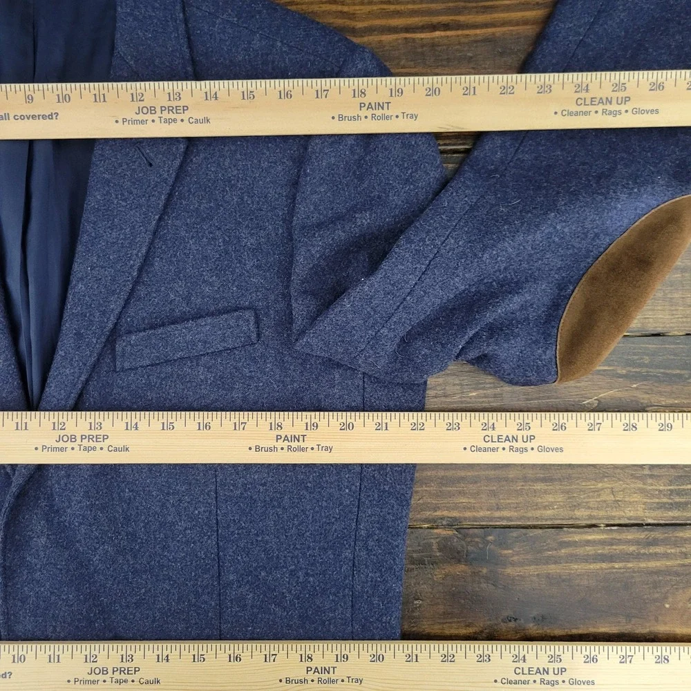J.Crew‎ Men's Tweed Sport Coat Blazer Two Button Twill Navy Wool Blend 44R